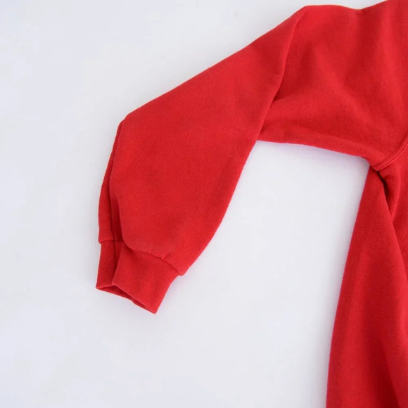 Vintage 90's Top Stitch By Morning Sun Red Christmas Tree Crewneck Sweater Med - Picture 8 of 13